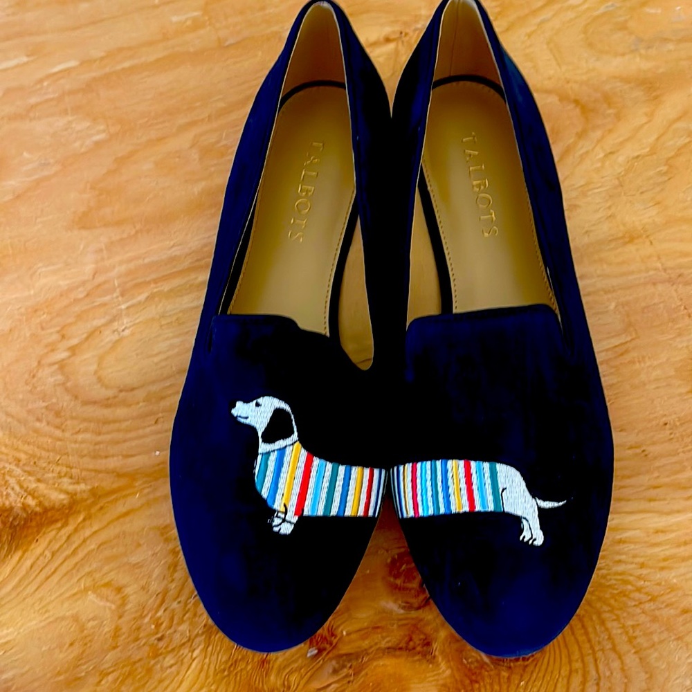 Talbots Royal Blue puppy dog flats